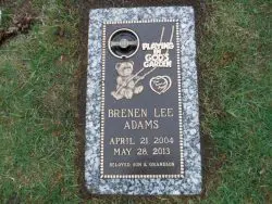 customized lawn-level memorial