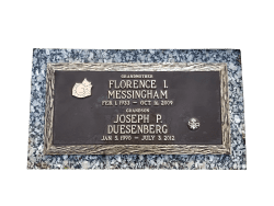 customized lawn-level memorial