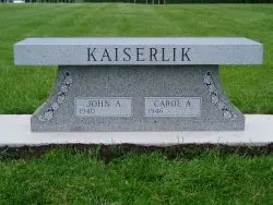 customized memorial bench